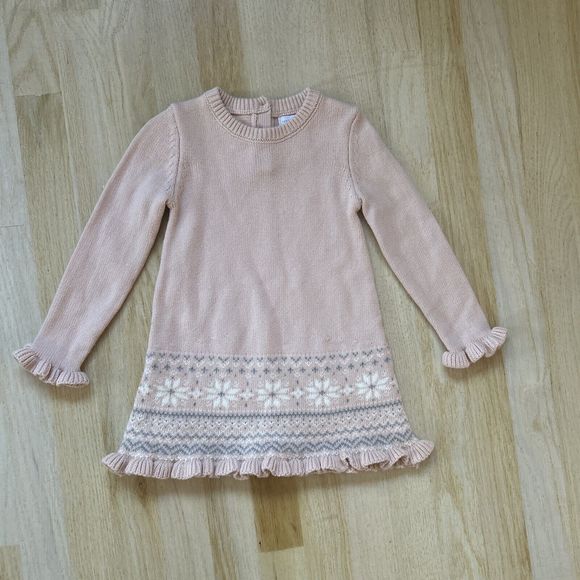 Adrienne Vittadini Other - Adrienne Vittadini Bambini Dress 2T Sweater Dress Long Sleeve Ruffle Hem Pink